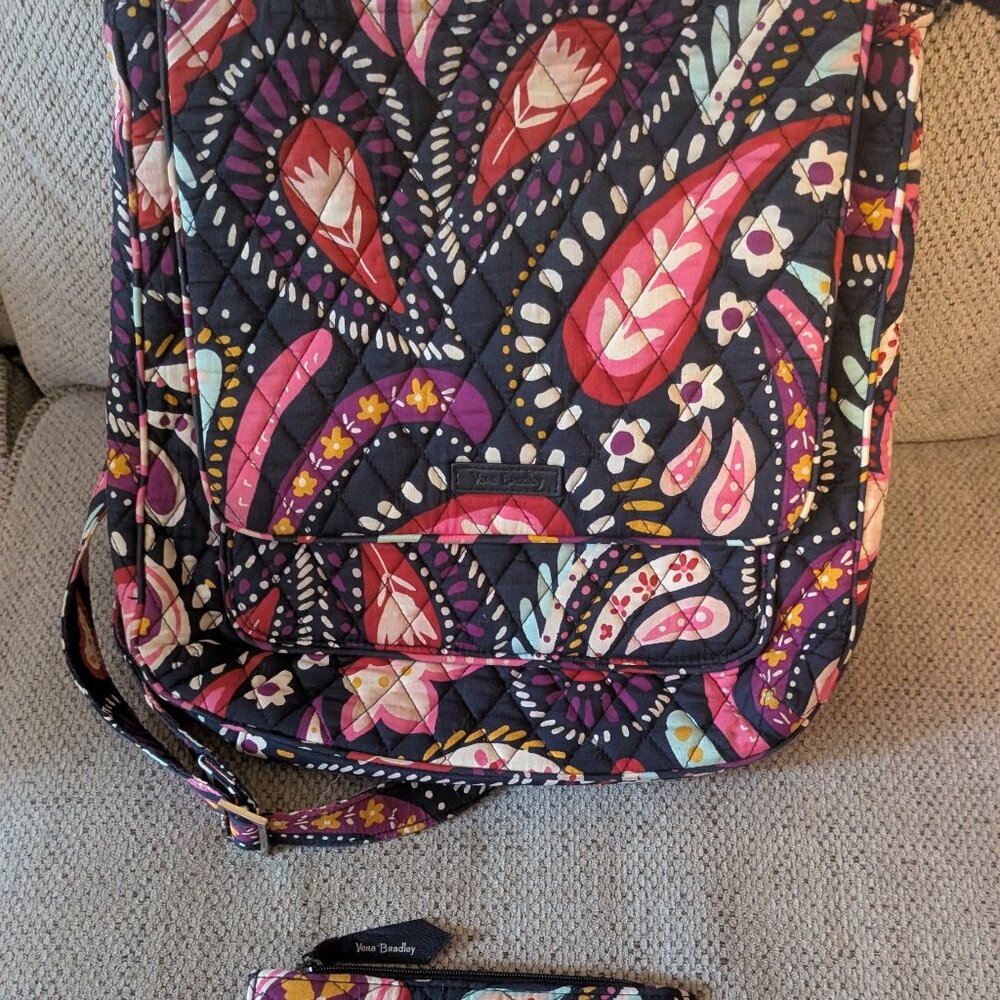 Vera Bradley Painted Paisley Essential Mailbag Shoulder Bag